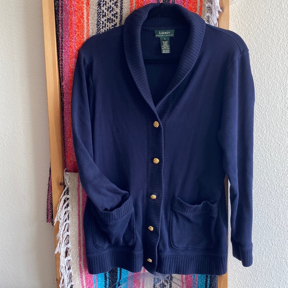 Vintage Ralph Lauren Shaw Collar Cardigan